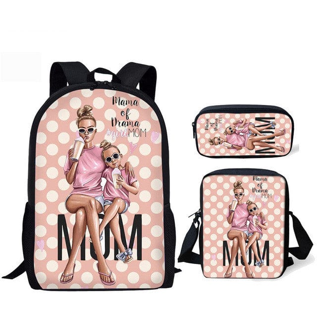 3-Pcs Student Backpack