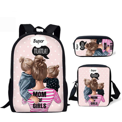 3-Pcs Student Backpack