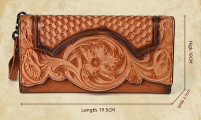 Chinese Style Embossed Wallet