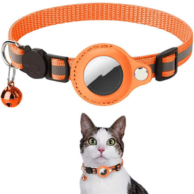 Reflective Waterproof Collar with Airtag Case