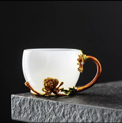 Enamel White Porcelain Tea Cup