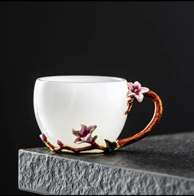 Enamel White Porcelain Tea Cup