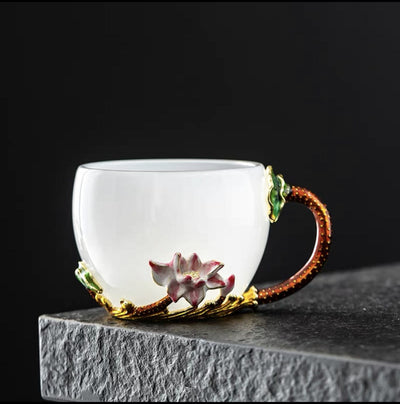 Enamel White Porcelain Tea Cup