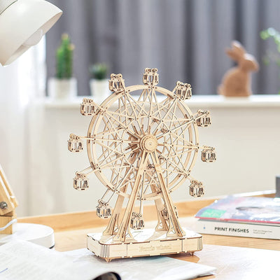 DIY Wooden Rotatable Ferris Wheel Model