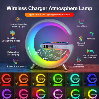 Intelligent LED Atmosphere Lamp Bluetooth Speaker Wireless Charger