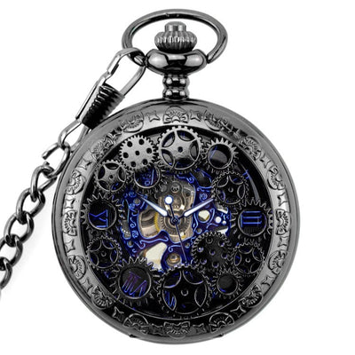 Gear Black Pocket Watch