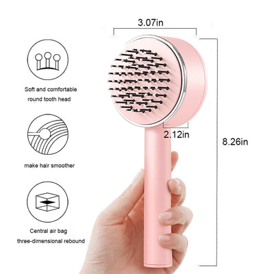 One-key Self-cleaning Hair Brush