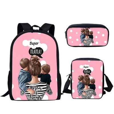 3-Pcs Student Backpack