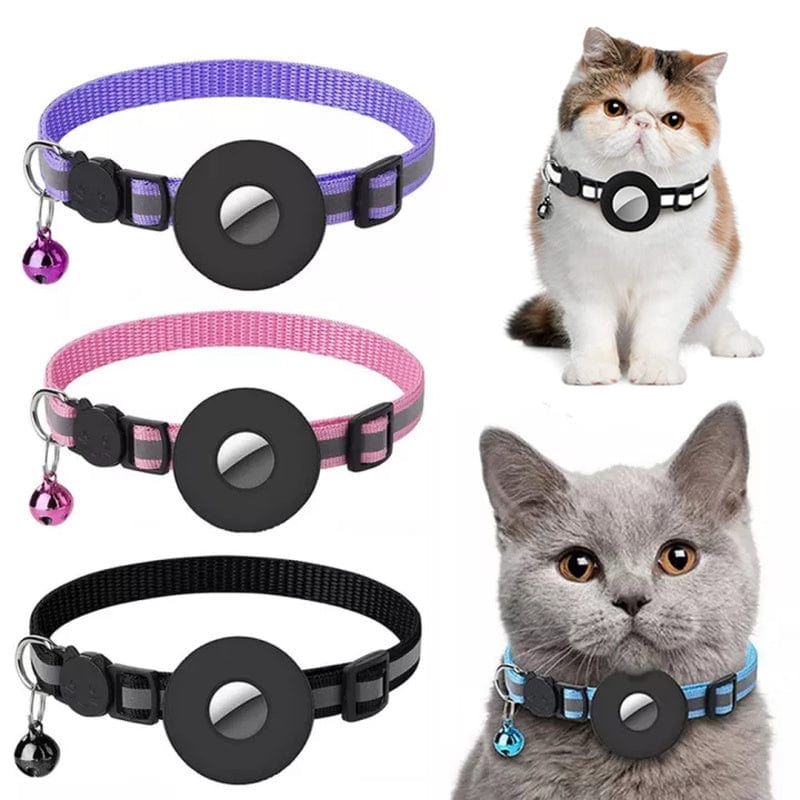 Reflective Waterproof Collar with Airtag Case