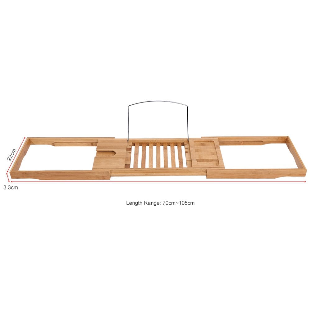 Extendable Bamboo Bathtub Rack