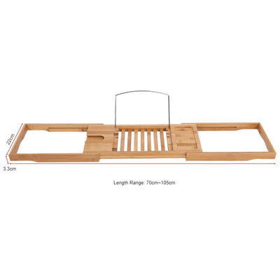 Extendable Bamboo Bathtub Rack