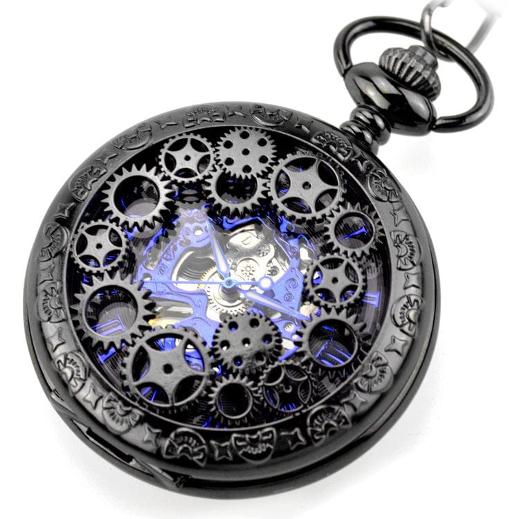 Gear Black Pocket Watch