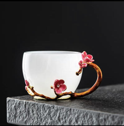 Enamel White Porcelain Tea Cup