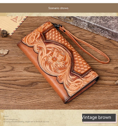 Chinese Style Embossed Wallet