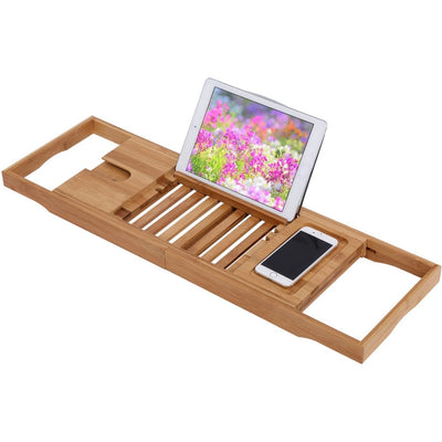 Extendable Bamboo Bathtub Rack