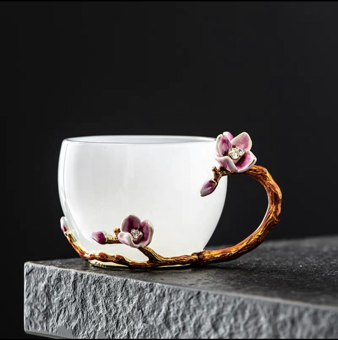 Enamel White Porcelain Tea Cup