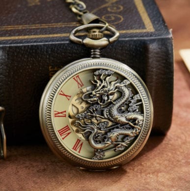 Men's Flying Dragon Pocket Watch