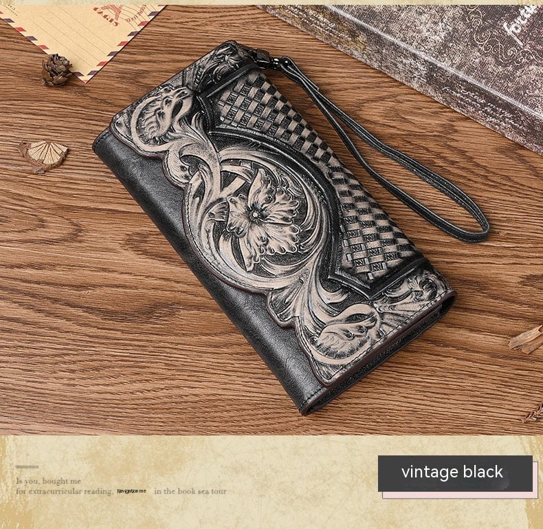 Chinese Style Embossed Wallet