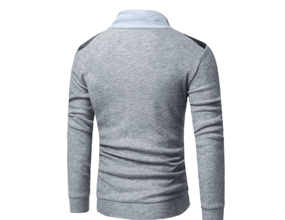 Pleated Collar Men's Sweater