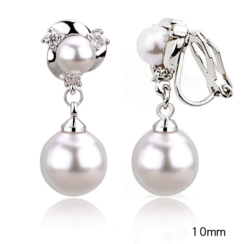 Tassel Clip Pearl Earrings