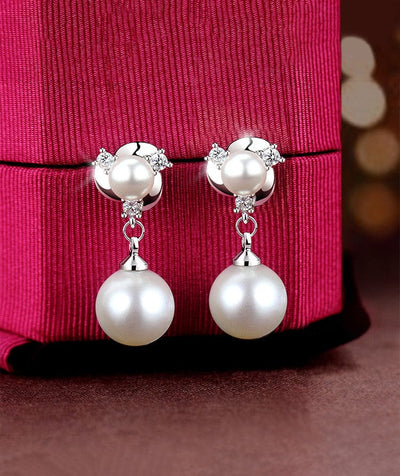 Tassel Clip Pearl Earrings