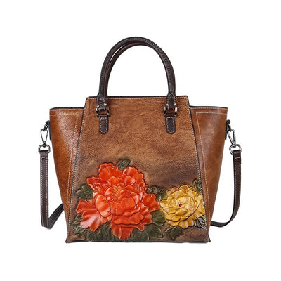 Cowhide Embossed Handbag