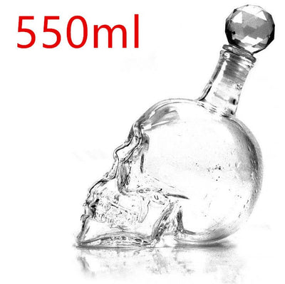 Novelty Skull Glass Bottle