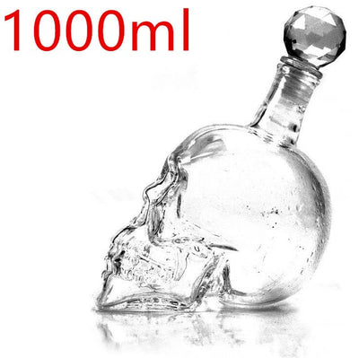 Novelty Skull Glass Bottle