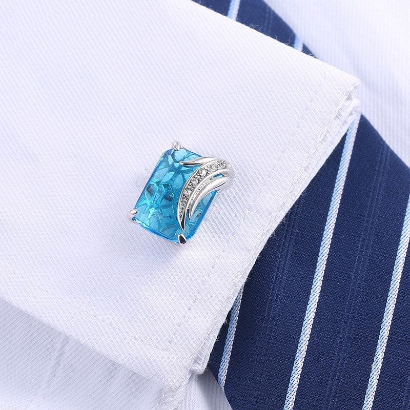 Blue Crystal Cufflinks