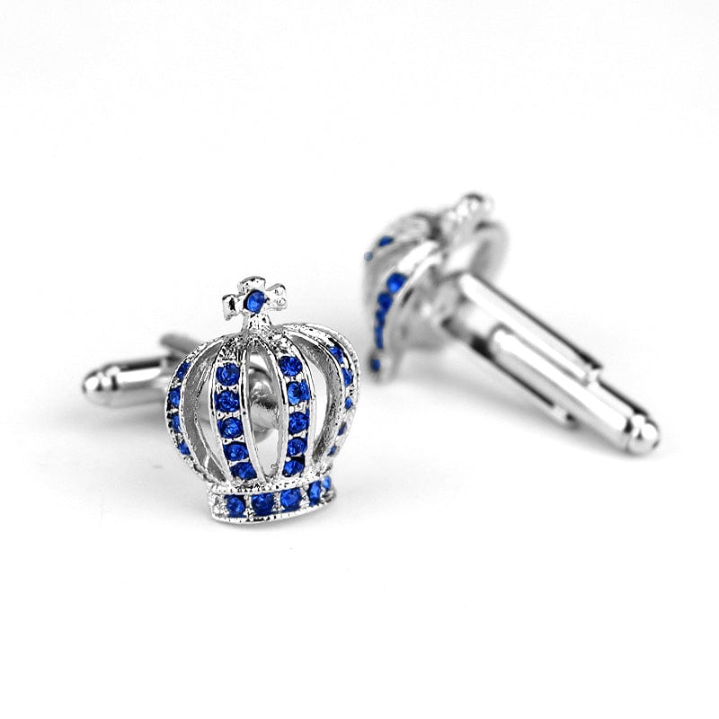 Diamante Crown Cufflinks