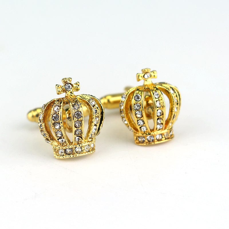 Diamante Crown Cufflinks