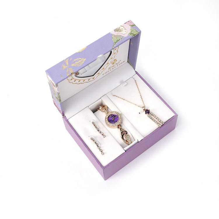 Ladies Watch Earrings Necklace Set