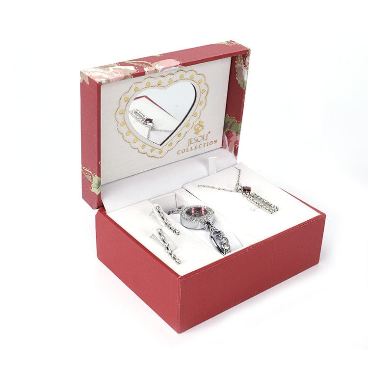 Ladies Watch Earrings Necklace Set