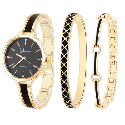 Ladies 3-Piece Watch Bracelet Set