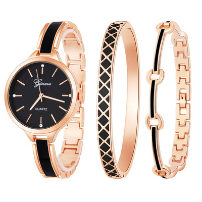 Ladies 3-Piece Watch Bracelet Set