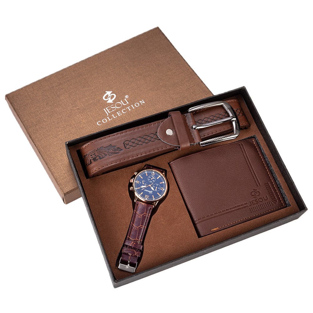 Leather Wallet and Watch Set