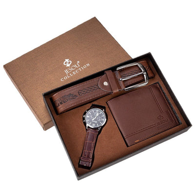 Leather Wallet and Watch Set