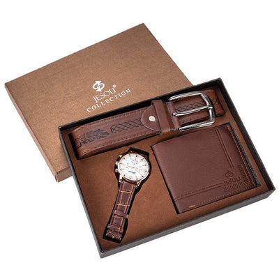 Leather Wallet and Watch Set