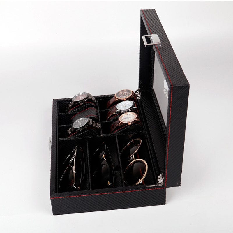 Carbon Fibre Watch & Glasses Storage Box