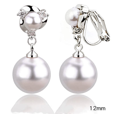 Tassel Clip Pearl Earrings