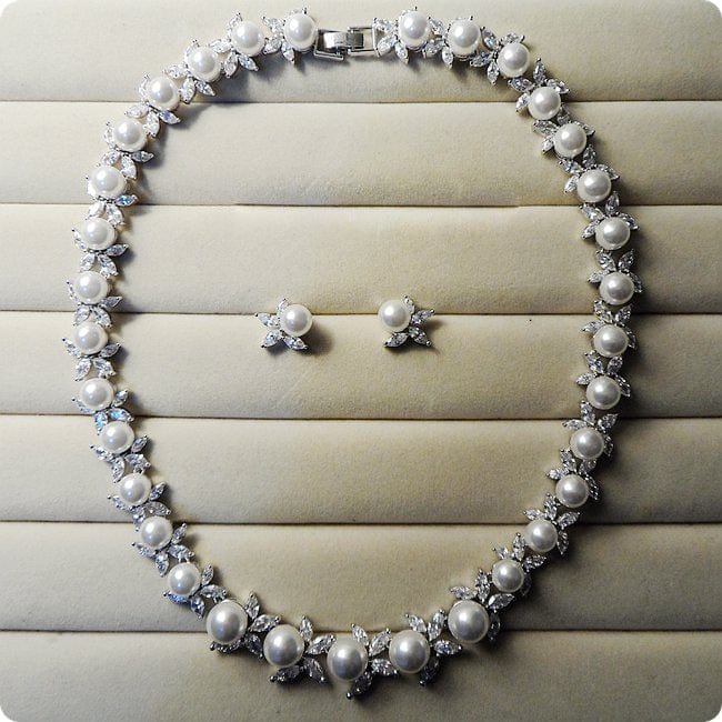 Zircon Pearl Jewellery Set