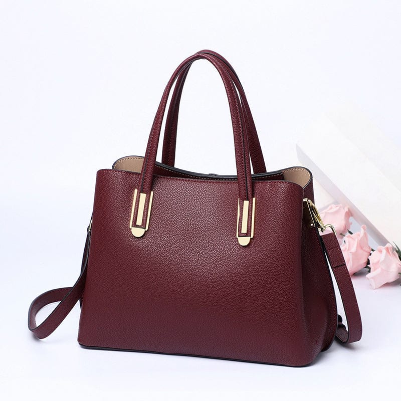 Solid Leather Handbag