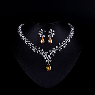 Elegant Zircon Necklace Set