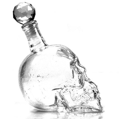 Novelty Skull Glass Bottle