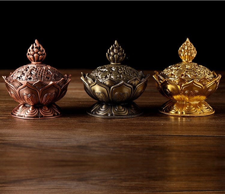 Lotus Metal Incense Burner