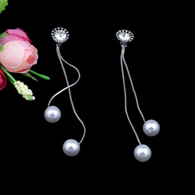 Simulated Pearl Drop Earrings