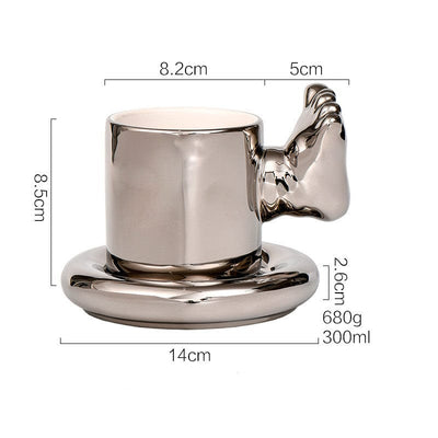 Silver Ceramic Cup Mark