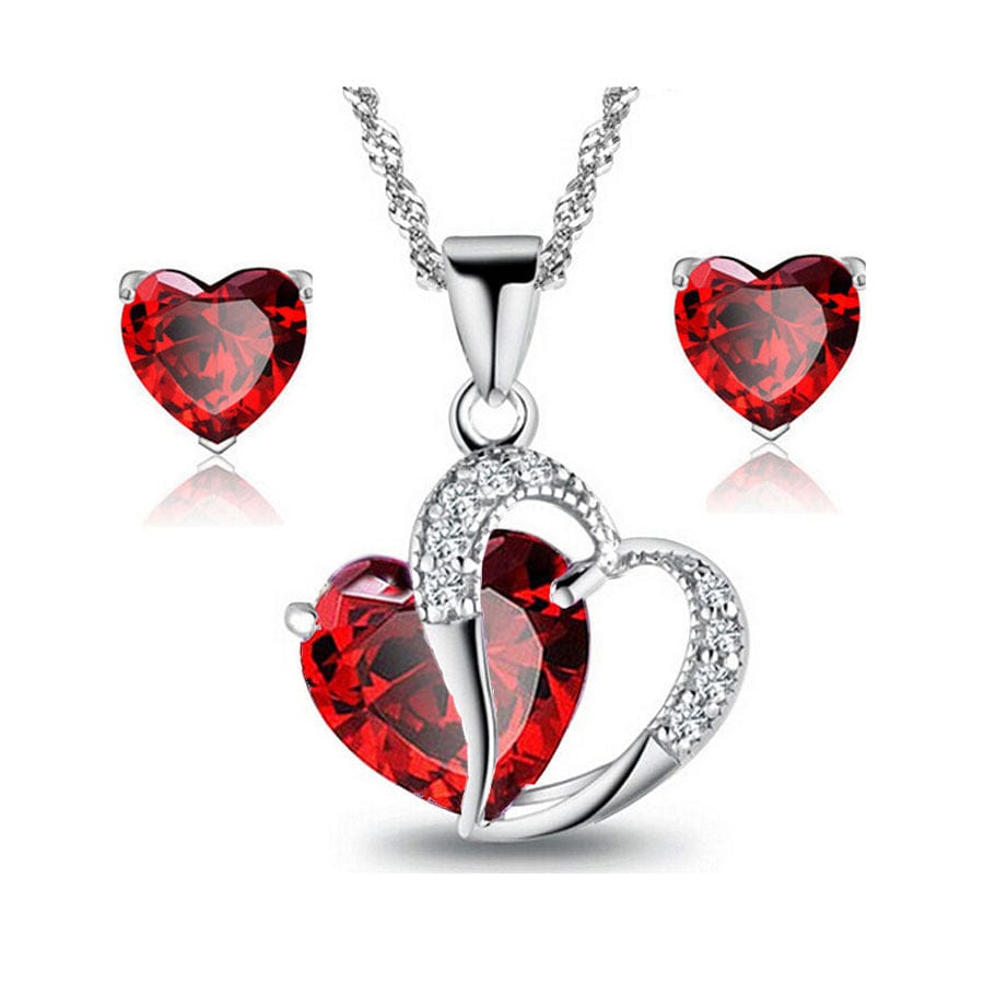 Heart Necklace and Earrings set