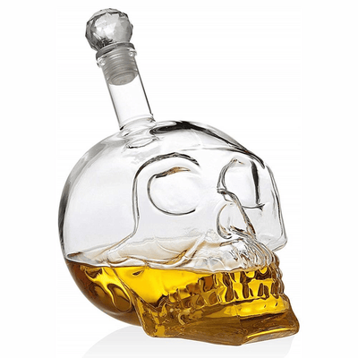 Novelty Skull Glass Bottle