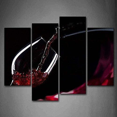 Red Wine in The Glass Canvas Wall Art